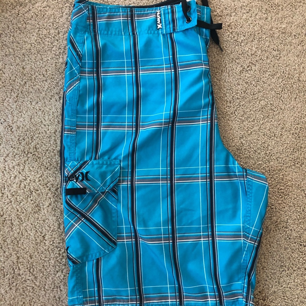 Hurley size 33 blue swim trunks